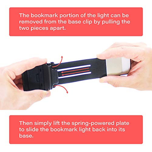 Book Light, Amber Rechargeable Clip-On Reading Light by Hooga. 1600K Warm LEDs for Reading in Bed. Blue Light Blocking. Built-in USB Charger, 4 Brightness Settings. Works with Kindles