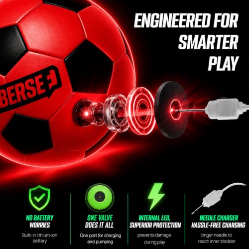 Feeberse Rechargeable Light Up Soccer Ball