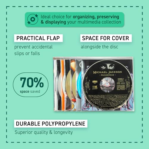 image for Tarifold DJOIS CD Protective Sleeves - 120 Micron Orange Peel Polyprop