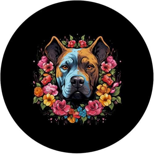Miniatura 3 de Colorful American Bully watercolor Art Pet Dog Mom PopSockets Standard PopGrip