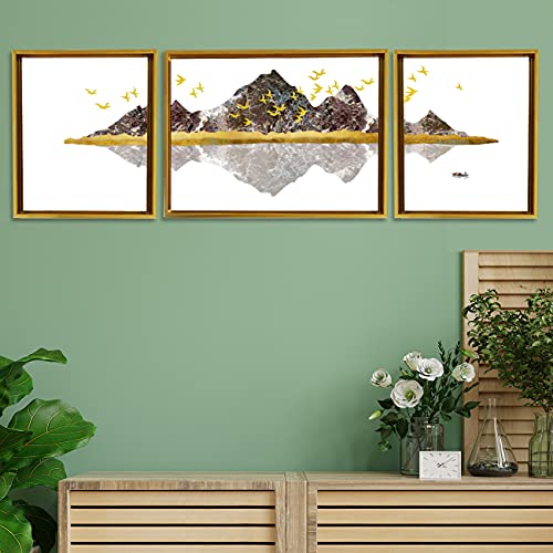 Image of PAINTINGMANTRA Set of 3 Nature Theme Canvas Painting Painting For Living Room -2 Painting Size -10x12 Inches & 1 Painting-12 x16 Inch
