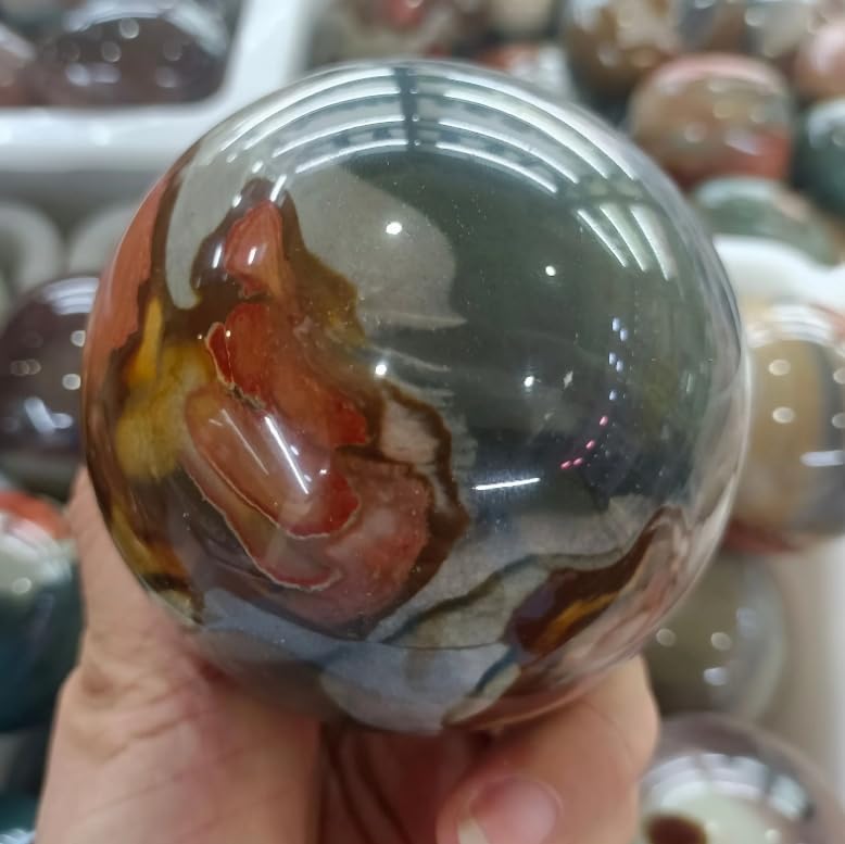 Natürlicher Meeresstein, Kugel, Quarzkristall, Mineralprobe, Reiki, Spirituelle Dekoration Für Zuhause, Büro, Energie, Meditation, Edelstein,66-70mm