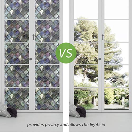 CLISPEED Filme de Privacidade de Janela 22. 8 X 17. Filme de Vidro de Janela 3D de 7 Polegadas - Ade