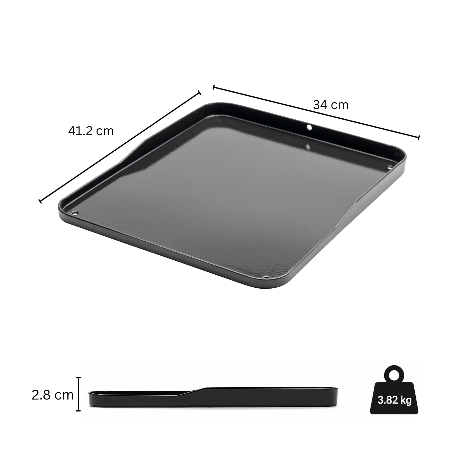 Charbroil Accessorio BBQ Piastra Universale Plus in Acciaio smaltato