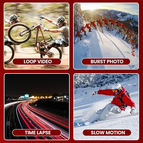 Image of Pyle Gear Pro Sports Action Camera - 1080P Full HD Waterproof Camcorder, 12MP Camera, 2.4 inch Touch Screen, USB & HDMI Ports, with Remote Control, 1500mAh Lithium Battery, Mounting Accessories (Blue)