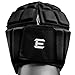 EliteTek Soft Padded Headgear: 7on7 Tournaments, Flag Football, Team Sports, Training, Rugby, Lacrosse, Soccer, FITS Youth & Adult! (Black, Large)