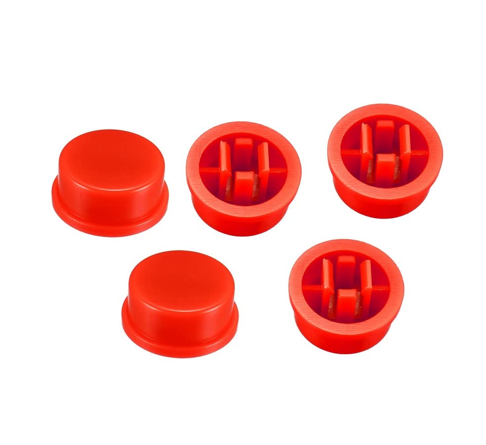 12x12x7.3mm Round Cap for Square Tactile Switch – Red - Pack of 5 (B09RQZ3C3K) Amazon Price History, Amazon Price Tracker