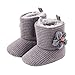 Produktbild NUOBESTY 1 Paar Baby Stiefel Plüsch Winter Warme Schuhe Kleinkinder Prewalker für Kleine Kinder (Grau 11Cm Stil)
