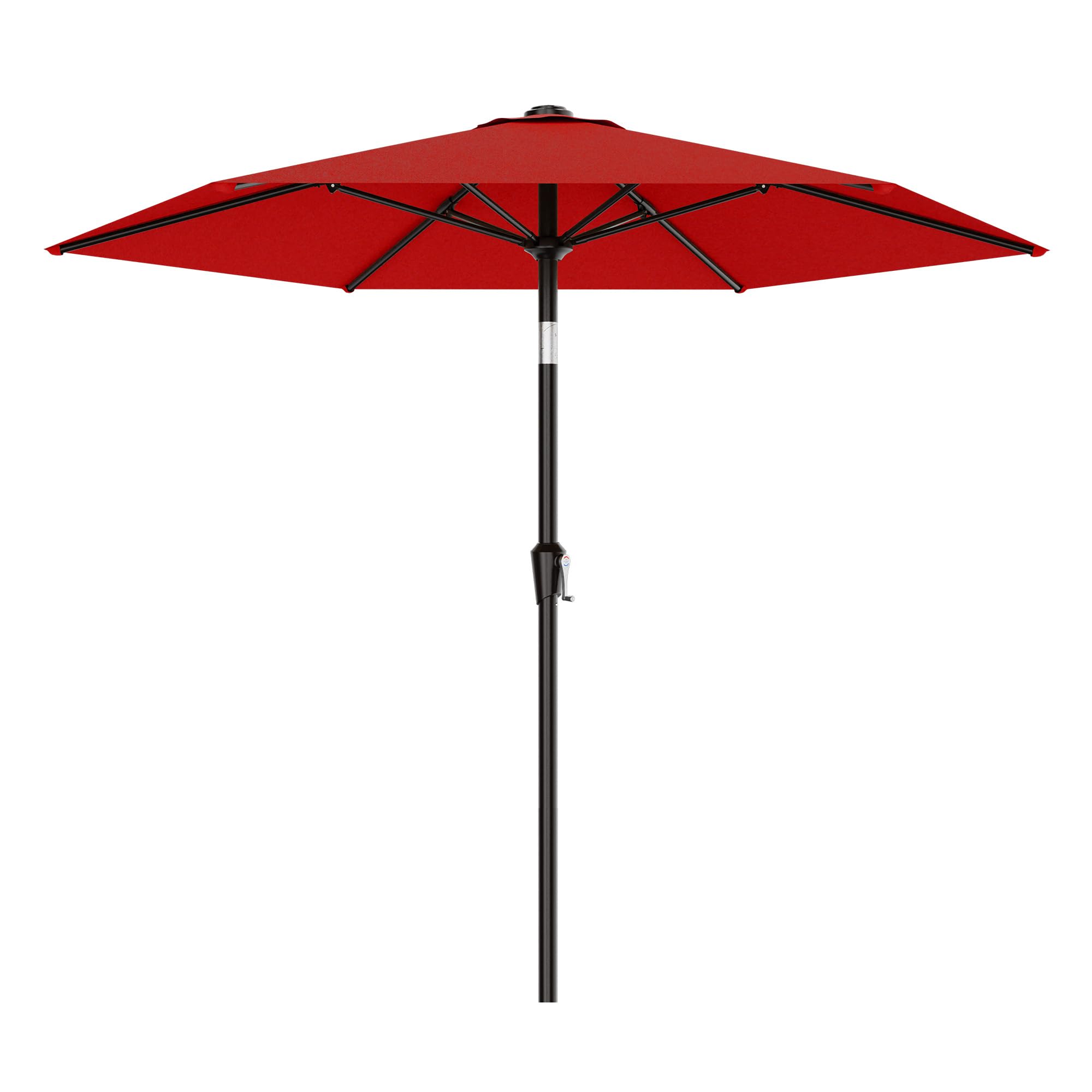 AreShark 10 FT Patio Umbrella for Outdoor, Outdoor Table Umbrella with Push Button Tilt and Crank, Outdoor Patio Umbrellas with 6 Sturdy Ribs, Patio Umbrellas for Market, Garden, Pool (Red)