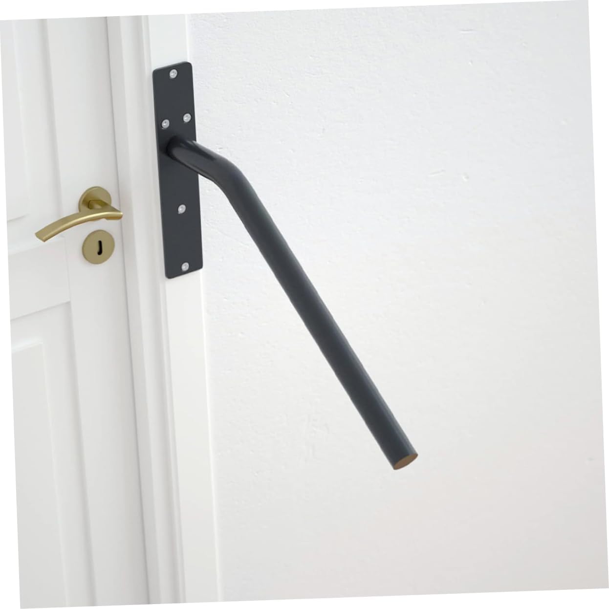 Mikikit Outdoor Stair Rail Bracket Metal Handrail for Steps Easy Install Stairway Handrails