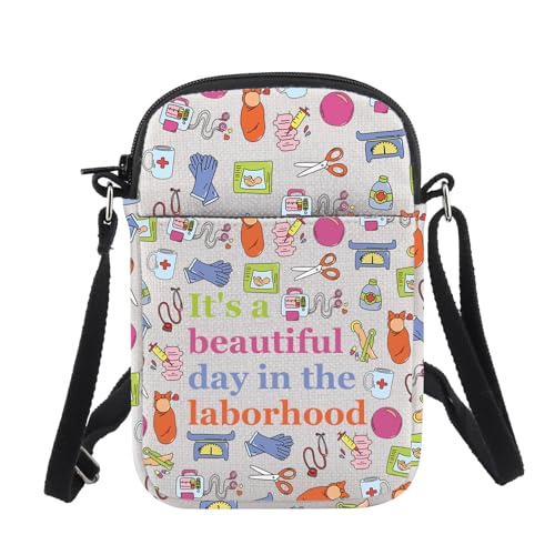 CHOORO Labor And Delivery Nurse Gift L&D Nurse Gift It’s A Beautiful Day In The Laborhood Crossbody Bag