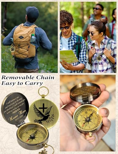 Brújula grabada personalizada para bautizo miniatura 5