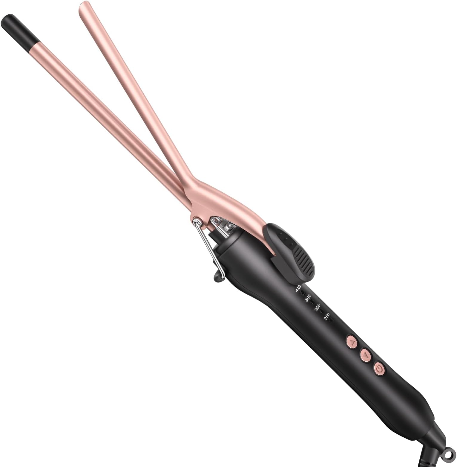 Small Curling Iron 3/8 Inch Barrel, Tiny Curling Wand for Short & Long Hair, 9mm Thin Curling Iron Tourmaline Ceramic Barrel Small Tongs with Adjustable Temperature