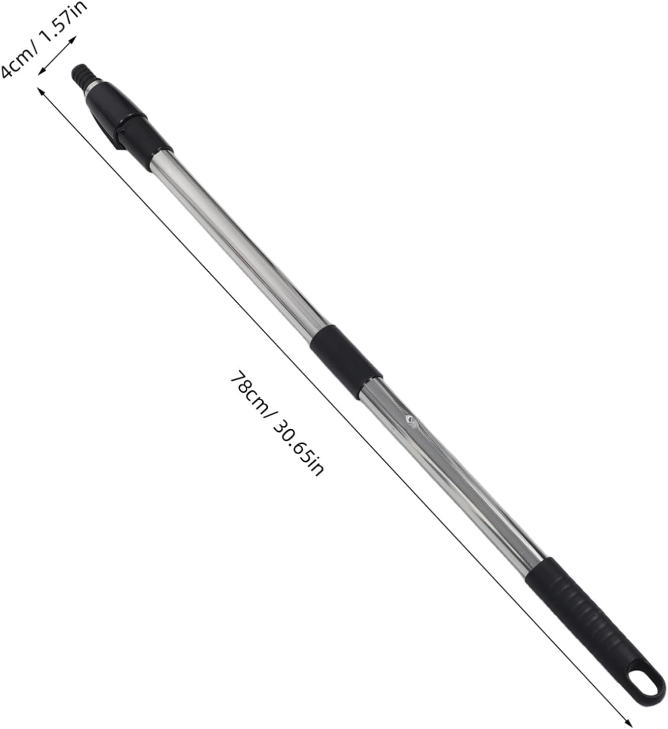 Stainless Steel Thread Mop Handle Household and Commercial Cleaning Use for 2 Sets Replacement Extendable Telescoping Multi-Section Design Detachable Mop Stick