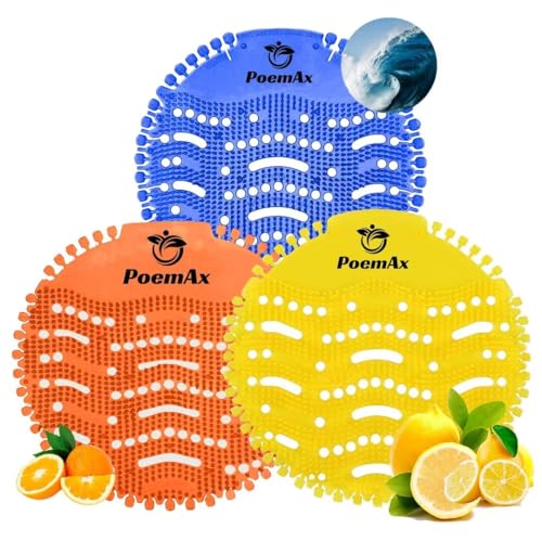 18 Pack Urinal Screen Deodorizer Mats Long Bristle Anti-Splash & Anti-Clogging Urinal Mats Lasting Odor Freshener Urinal Cake Ideal for Bathrooms Restrooms Offic