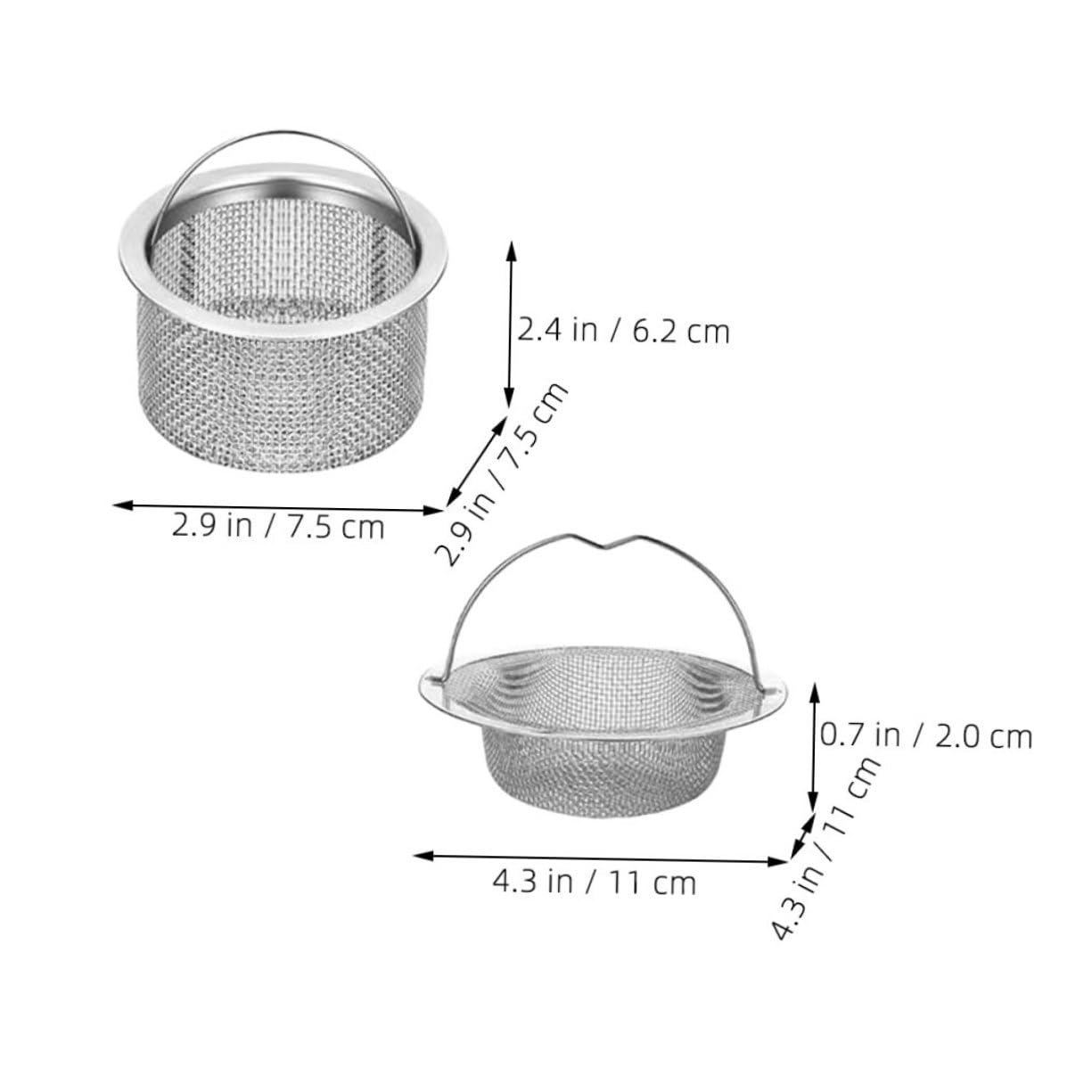 Hemobllo 10stücke Edelstahl Abflussfilterkorb Teilig Handheld Küchensieb Für Spüle Langlebiger Drainagesieb Für Waschbecken Für Küche Bad Und Waschküche Installieren Reinigen