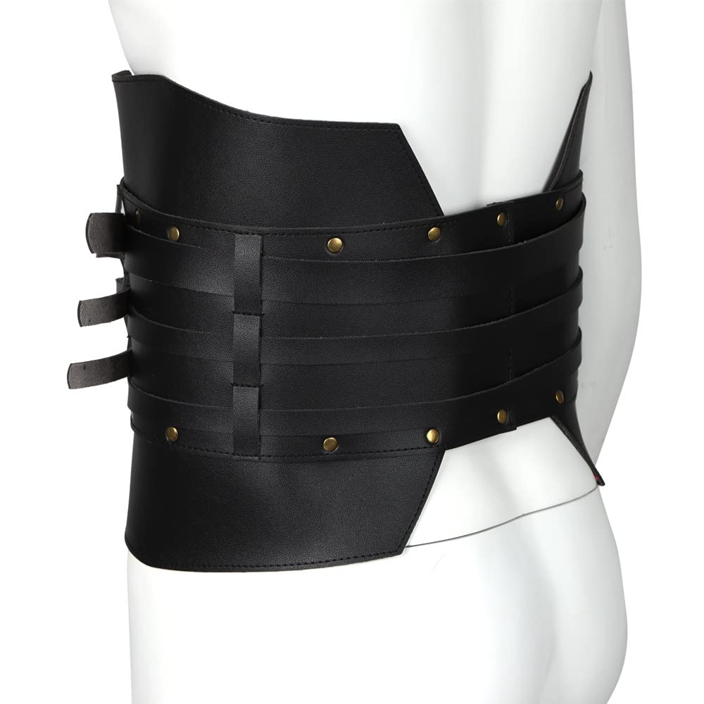 SSDH Medieval Wide Leather Armor Belt, Handmade Steampunk Cosplay Costume Accessory for Women & Men, Renaissance, Viking - Image 4