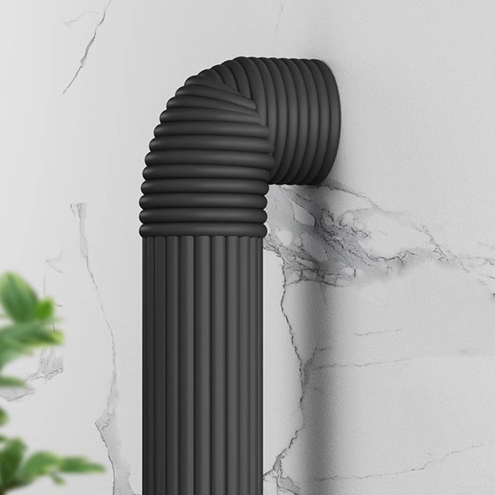 Bande d'isolation auto-adhésive pour tuyau d'eau en plein air, bande de réduction du bruit, bande d'isolation en mousse d'hiver, 2 m x 8 cnm pour protection contre le gel en hiver (noir)