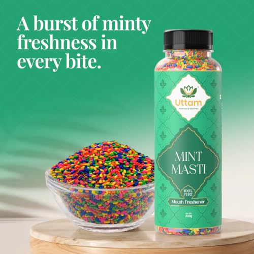 Image of Uttam Mukhwas Minty Fresh Combo Pack | Mint Masti, Ever Green & Crispy Punch Mouth Freshener | 3-in-1 Cooling Mukhwas for Instant Breath Freshness