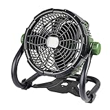 Portable Desk Fan Camping Fan Floor Fan, 12 inch 1000lm Camping Lantern 14400mAh Power Bank Rechargeable Battery Powered Fan for Office, Bedroom, Tent, Car, Garage, Outage, Storm, 360 Rotate/Wall Mount
