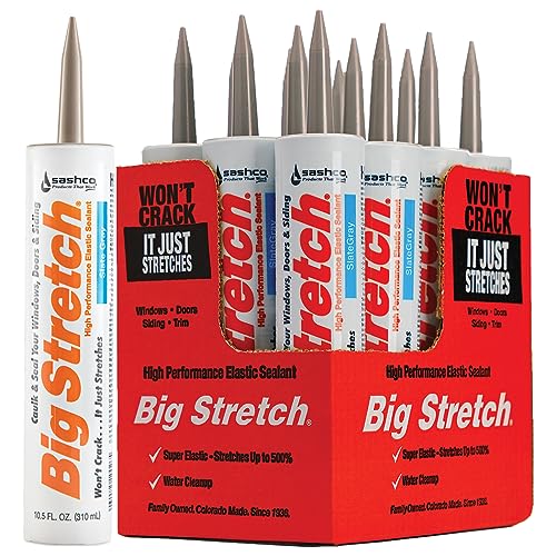 Sashco Big Stretch Sellador 10.5oz Gris Caja 12 miniatura 1