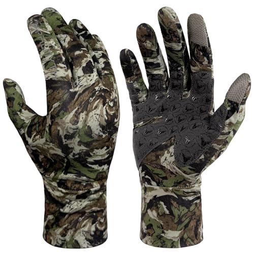 Palmyth Hunting Gloves for Men Lightweight Camo Glove Outdoor Vortex Hide L/XL