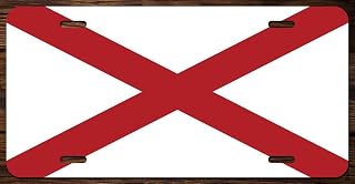 State Flag UV Printed Vanity Front License Plates (Alabama)