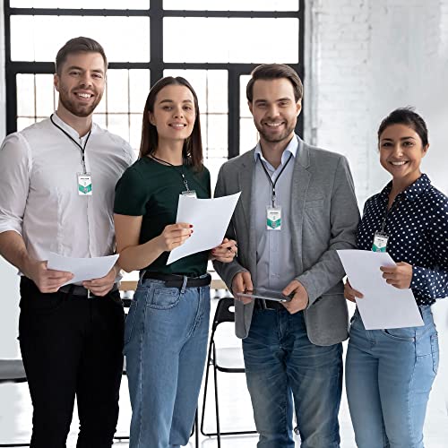 Ecoearth Vertical Id Badge Holder With Soft Edge (Sealable 2.25X3.5 Inch Premium Bulk 100 Pack) Id Holder, Id Card Holder Bulk, Name Badge Holder, Name Tag, Plastic Badge Holder, Badge Protector #TOP2