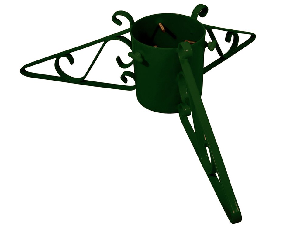 Garden Pride Christmas Tree Stand - 5" Base - Metal - Solid Steel - Plastic Coated (Green)