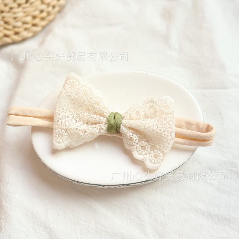 Miniatura 4 de Diadema de encaje para bebés y niñas, banda para el pelo de bautismo para bebés y niñas pequeñas BBG26 (banda para el cabello-A)
