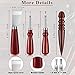 8 Pieces Leather Knife Set, Including Leather Edge Beveler Groover, Cutter Wood Leathercraft Edge Slicker Burnisher Crafting Tools Skiving Knife Leathercraft Accessories