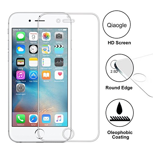 Qiaogle Premium Vidrio Templado Protector de Pantalla para Apple iPhone 7 Plus (5.5 Pulgadas) Cristal Templado Screen Protector