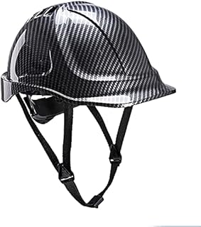 Boyd Safety Supplies Carbon Look Endurance Vented Hard Hat With Wheel Ratchet Adjustment And 6 Point Textile Safety Helmet Chin Strap