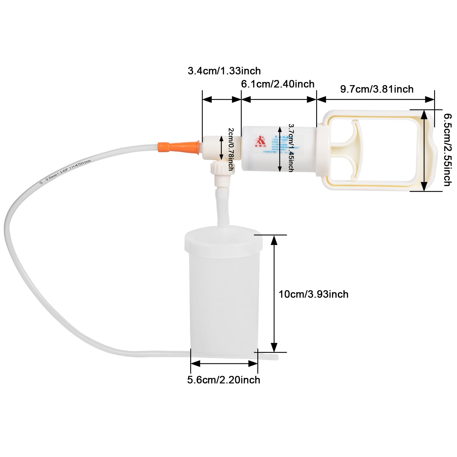 Manuelles Saugpumpen-Sputum-Aspirator Schleim-Saugpumpen-Gerät Hand respirator isch für ältere Menschen (Typ A)