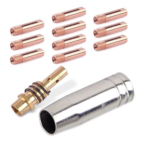12 pièces Mig soudage Machine embouts de Contact Kit 0.9mm M6 pour MB-15AK torche de soudage buses pistolet soudeur support gaz outils