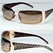 New DG Womens Fashion Designer Sunglasses Shades Rectangular Wrap Gold Brown