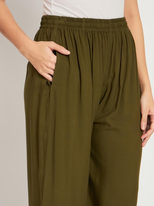 Image of Soft Colors Women Regular Fit Pocket Palazzo