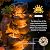 KAISOKU 5-Tiers Solar Powered Cascading Rock Jar Water Fountain Outdoor, 31.7" H Outside Fountains and Waterfalls with 4 LED Lights for Patio, Deck, Porch, Backyard and Home Art Docor