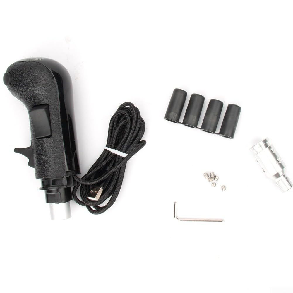 Palanca de cambios de tres botones de alta sensibilidad para Logitech G27 G29 para Thrustmaster Th8a Th8s Leistat A7, accesorio de simulador de rueda de carreras, plástico ABS negro, rendimiento