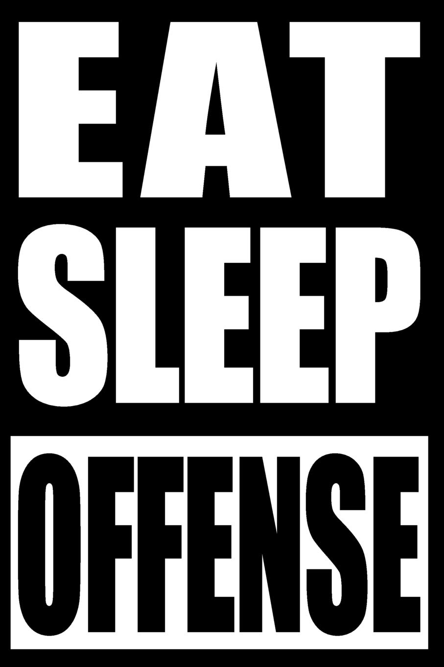Eat Sleep Offense | Gift Notebook for Roller Derby Players, Medium Ruled Journal
