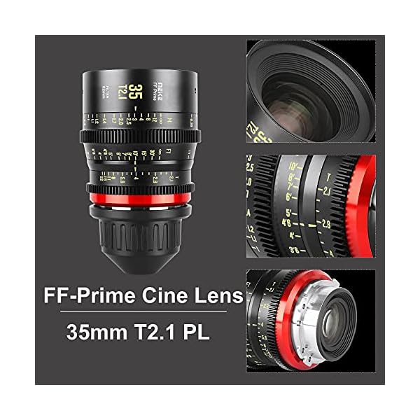 MEKE 35 mm T2.1 Full Frame Manueller Fokus Cinema Objektiv für Arri PL-Mount Cinema Kameras – Bild 3