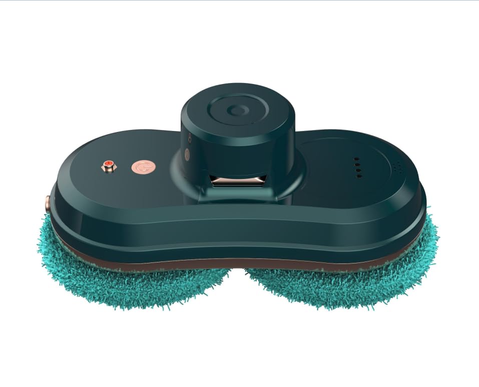 Genérico Robot Limpiacristales, Limpiador de Ventanas Automático, Limpieza Inteligente, Control Remoto, Verde Oscuro
