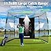 Golf Net with Simulator Impact Screen, 11 FT x 8 FT Golf Practice Hitting Net, HD Blank Impact Screen and Target Cloth for Driving Swing, Home Garage Backyard