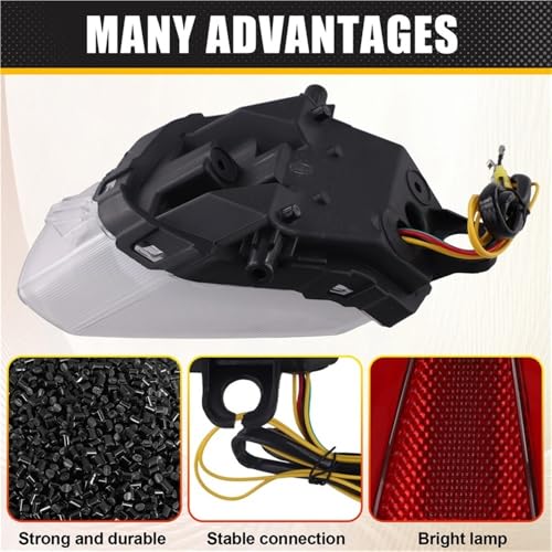 Luz trasera de motocicleta para rutas nocturnas seguras en GSXR1000R de 2017 a 2024 3