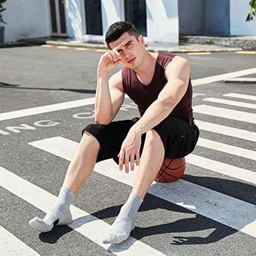 Yqhmt Basketball Socks Outdoor Athletic Crew Socks Thick Compression Long Running Sports Socks For Men & Women 4 Pack #TOP4