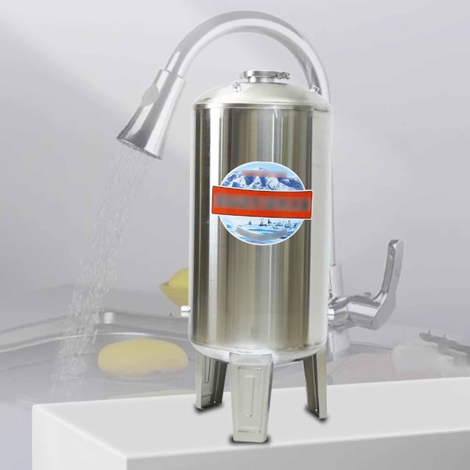 Tanque de presión para pozos de agua Lavable Depósito de agua a presión con accesorios, Gran Capacidad Acero Inoxidable Tanque Acumulador de Agua, Tanque de presión de pozo para riego y agua doméstica