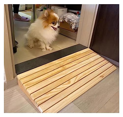 rampa de madera para silla de ruedas, Rampas de umbral de madera con superficie antideslizante y capacidad de carga de 300 kg for puertas de 2, 3, 4, 5 y 6 pulgadas.(30.8x30x12cm/12.1x11.8x4.7in)