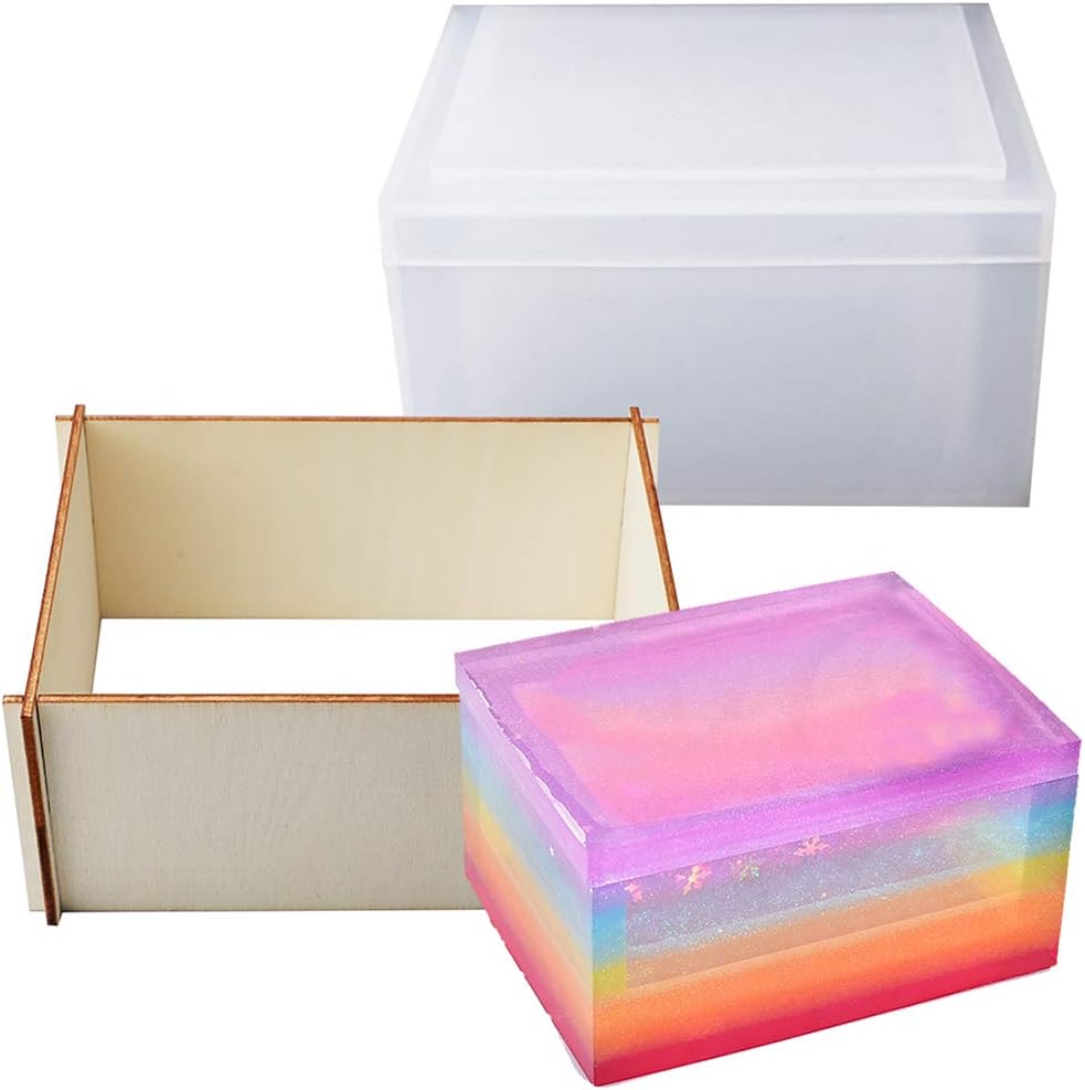 Outgeek Silicone Tissue Box Mold - Tissue Box Resin Mold - for resin Novelty Fashion Craft Casting Mold for Tissue Dispenser Box Making resin molds for resin casting