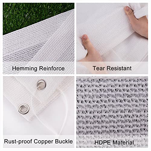 Toile d'ombrage blanche avec œillets protection UV 90% - 3