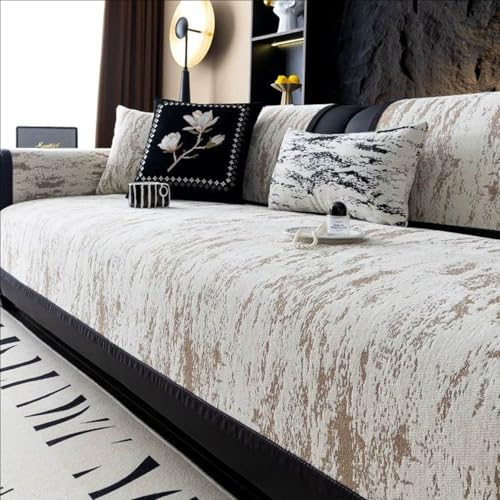Funda para Sofá De con Forma De L De 1 2 3 4 Plazas,Chenilla Funda Sofa Chaise Long,Manta De Sofá Antideslizante Universal,Fundas Sofa Antipelos Mascotas,para Mascotas(70 * 120cm,Coffee)